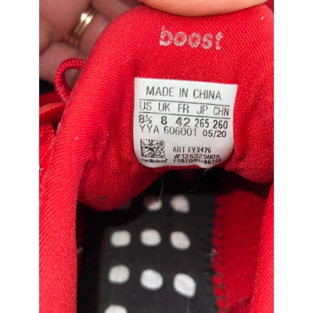 Adidas Mens UltraBoost DNA Montreal Scarlet Red Black Shoes Size 8.5 FY3426